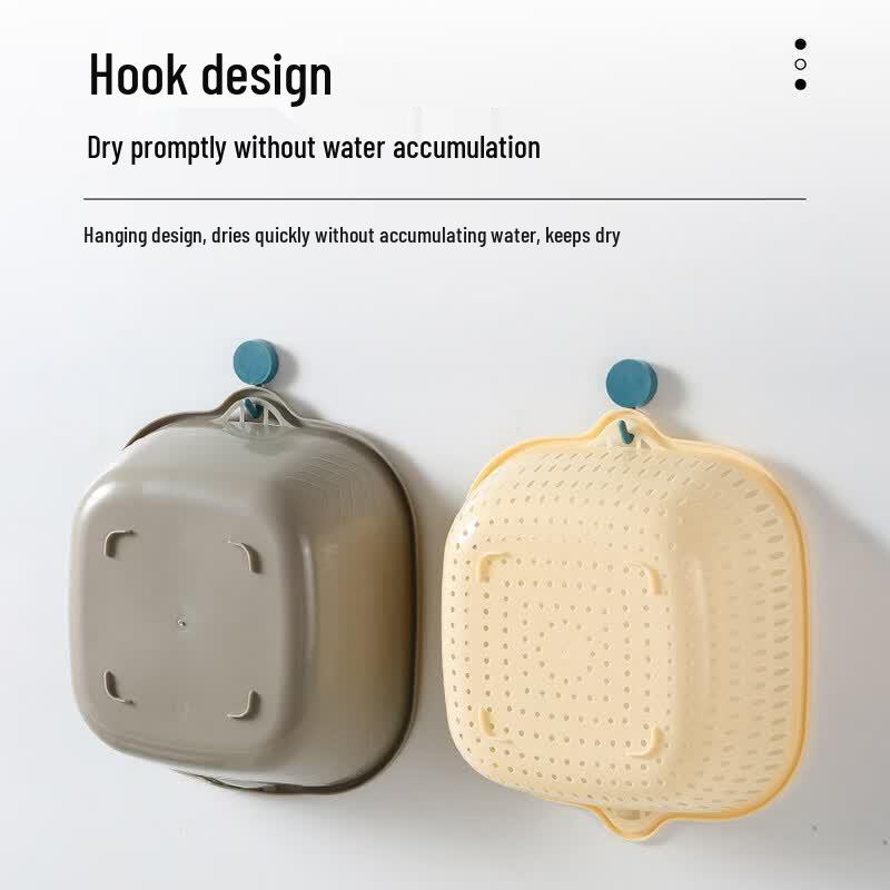Melamine Double-Layer Kitchen Washing and Draining Basket Set