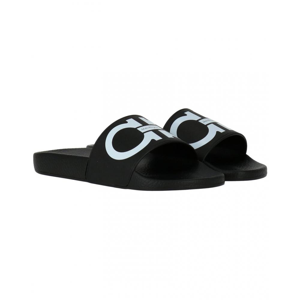 

Salvatore Ferragamo Ferragamo Groovy Rubber Slide Black