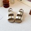 Kids Cork Footbed Sandals Summer Breathable Open Toe Beach Slides Boys Girls Comfortable Casual Shoes