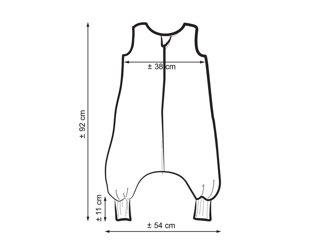Muslin Sleeping Bag for Children with Legs XL 2-4 Years Summer TOG 1.0 - Dirty Blue