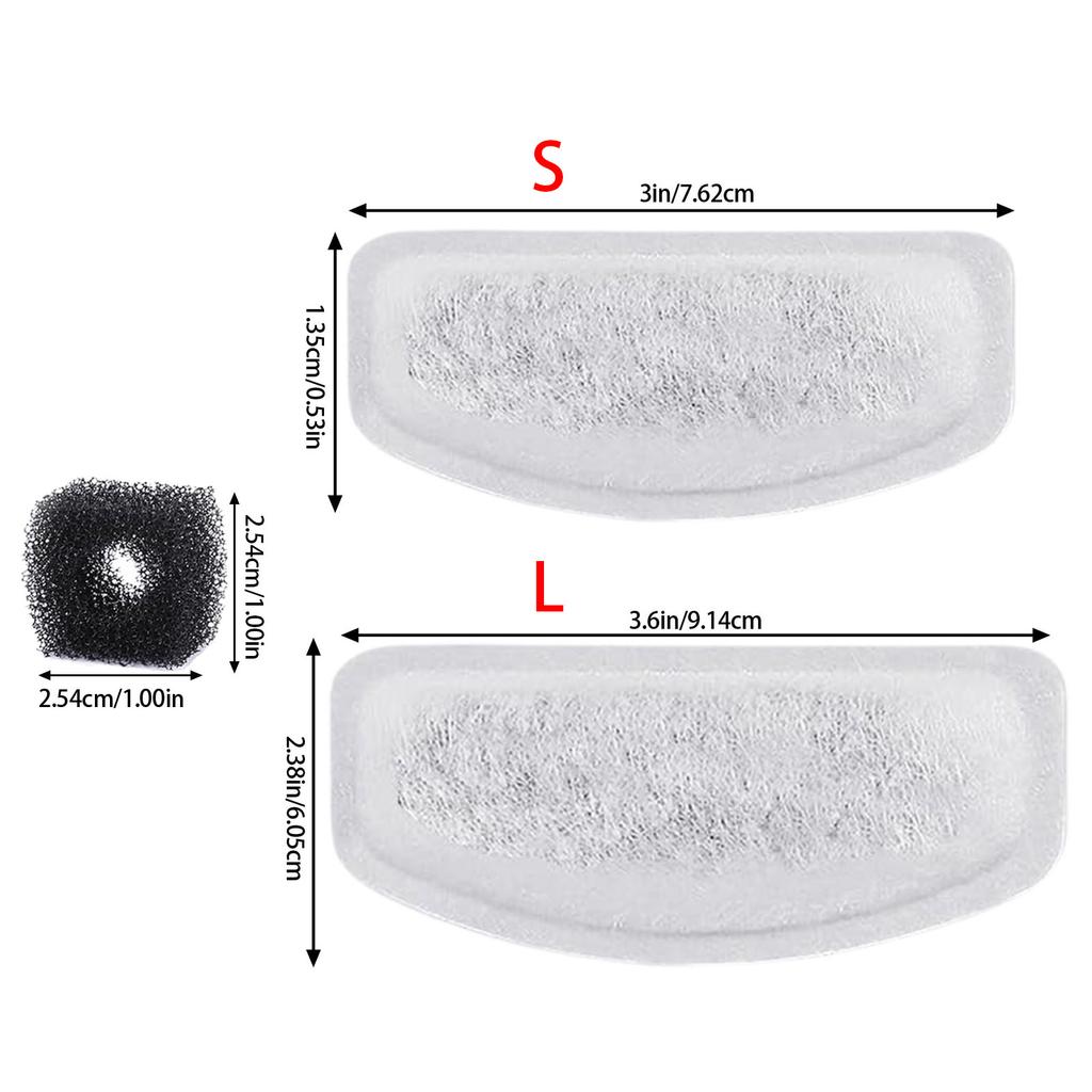 18pack Cats Water Fountains Filters Nonwoven Filters Resins Water Sponges for Pet Drinking Feeders Accessory
