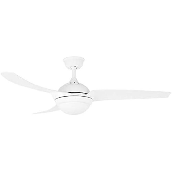 Orbegozo 17605 Plafond avec lumière LED, 3 Vitesses de Ventilation, télécommande, Silencieux, minuteur, 3 pales, diamètre 132 cm,