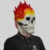 Flame Skull Mask for Halloween Parties and Masquerades