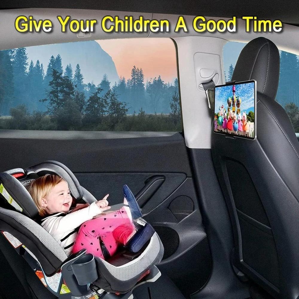 Tesla Car Headrest Tablet Holder Phone Mount Back Seat Entertainment Accessories Adjustable Universal Fit Easy Install