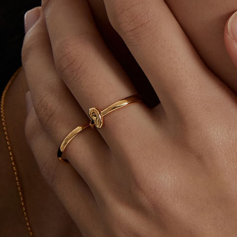 Invisible collage BRUSH RING_GOLD