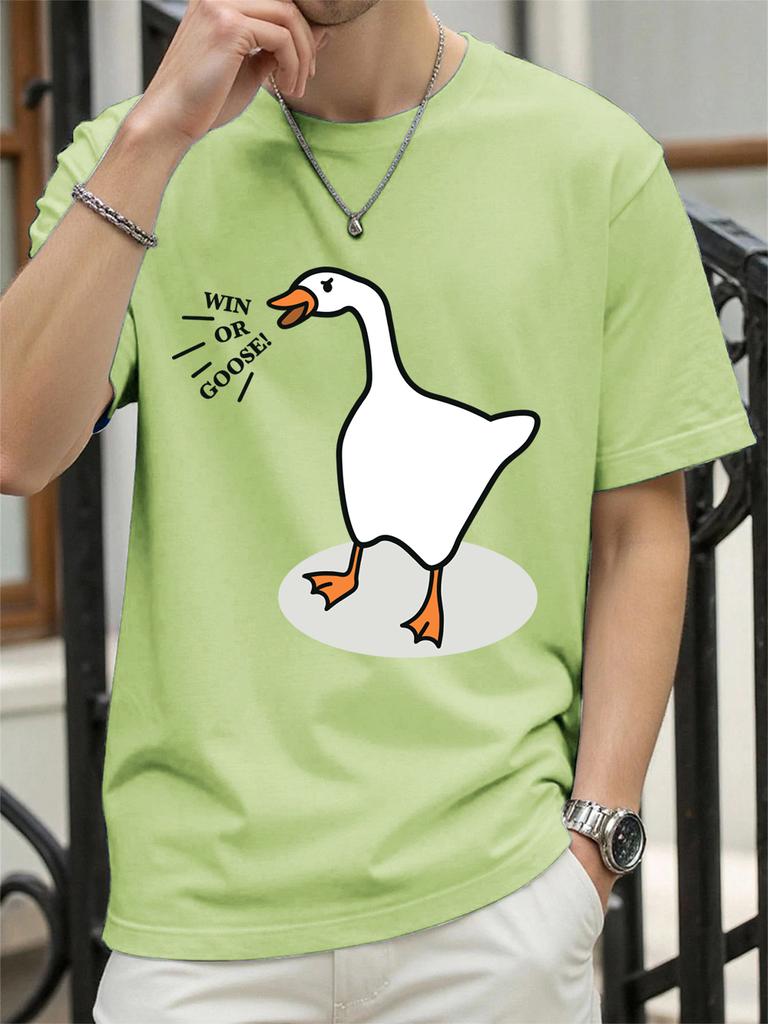 Win Or Goose Printed TShirts Womens Summer Cotton Tops Loose ONeck Comfortable Short Sleeve T Shirts Casual Womans Clothes