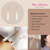Attractive & Stylish Gold Plated Water Drop Long Pearl Earrings for Women & Girls (Medium, Bronze, Pearl)