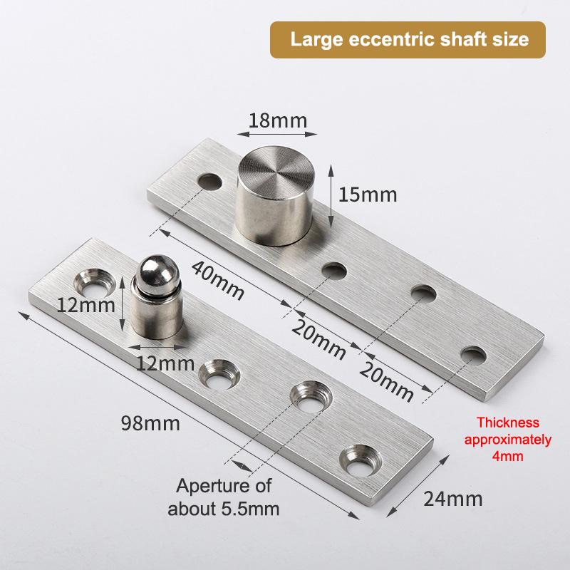 1PC 75MM-150MM Door Pivot Hinge Stainless Steel Up And Down Location Shaft Heavy Duty 360 Degree Rotation Hardware
