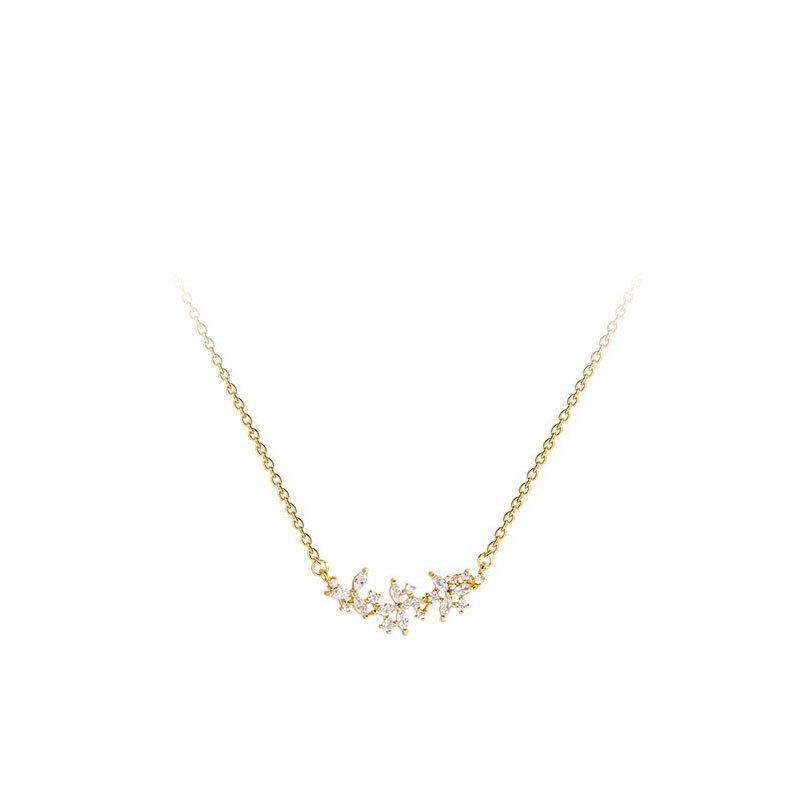 

Цирконий Цветок Ожерелье Легкий Роскошный Нишевый Дизайн Новогодний Трендовый Ключица Свитер Цепь