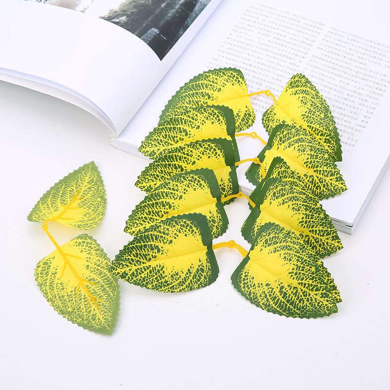 10Pcs Artificial Maple Leaves Fake Fall Leaf Artificial Plants For Autumn Decoration Wedding Home Wreath Christmas Decoration