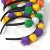2pcs Mardi Gras Headband, Festival Decoration Headband, Plush Ball Hair Accessory, Party Decoration, Photo Prop,Hair Accessories