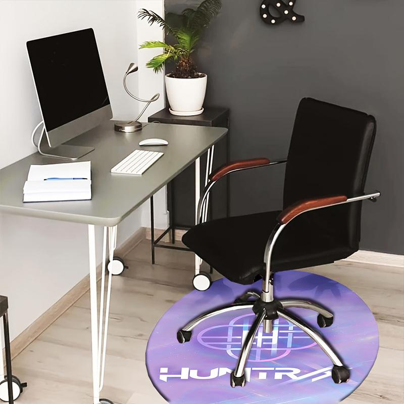 

1pc HuntrX Cosmic Emblem Round carpet, Made of Polyester,Perfect for Decorating Office Chairs, Living Rooms 80cm