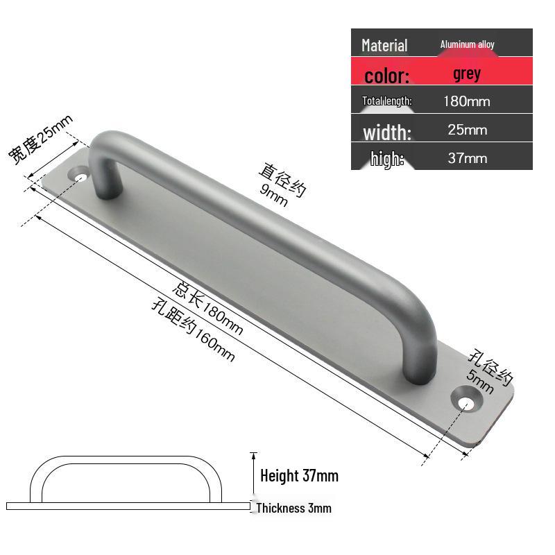 Adhesive Surface-Mounted Handles for Doors, Windows, and Sliding Cabinets - No Drilling Required