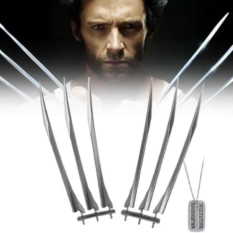 Wolverine Claw Wolf Toy With Logan Dog Tag Necklace Halloween Cosplay Props