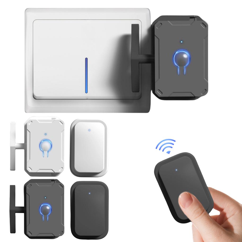 Wireless Control Light Switch Off Tool USB Rechargeable Automatic Button Pusher Wiring-Free Remote Control Turn Off/on Tool