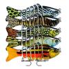 1/3/5Pcs 10CM/15.5G Bionic Multi-Jointed Fishing Lure Long Casting 7-Section Swimbait Hard Artificial Bait Freshwater Saltwater Fishing Accessories