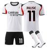 Adolescentes Crianças Adultos Nome Personalizado Uniformes de Futebol 2025-26 AC Milan Fora de Casa #11 PULISIC Conjunto de Camisa de Treino com Meias