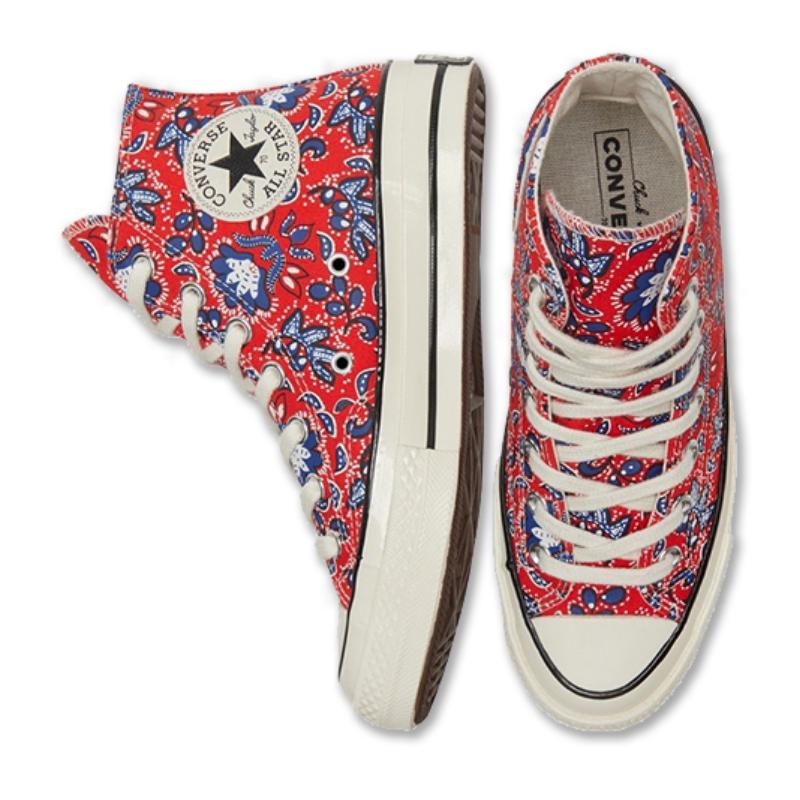 Converse 1970s Chuck Taylor All Star 70 Comfortable & Versatile High Top Espadrilles Unisex Red Print