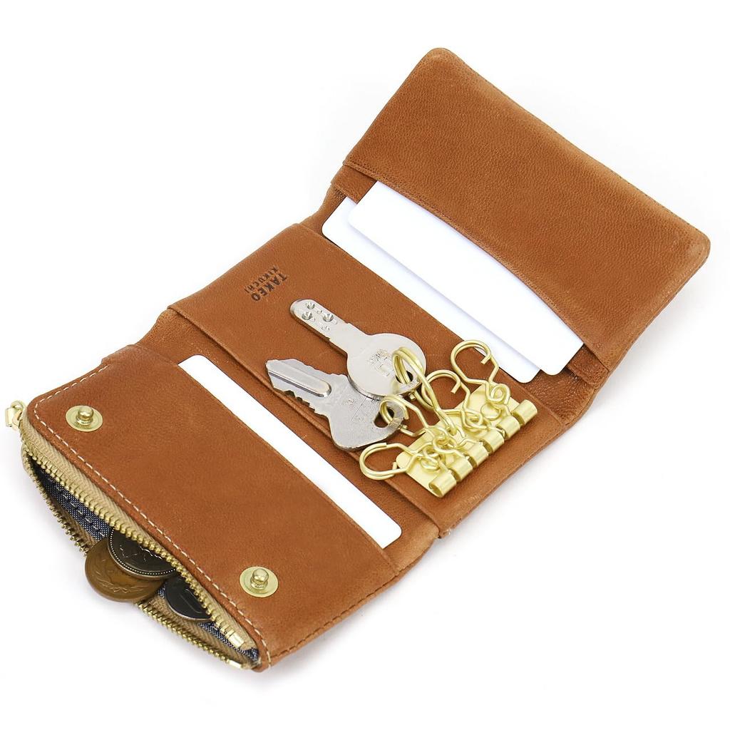 Feel Accessories Key Case with Coin Purse Leather Sheepskin Black [TAKEO KIKUCHI] No.788602