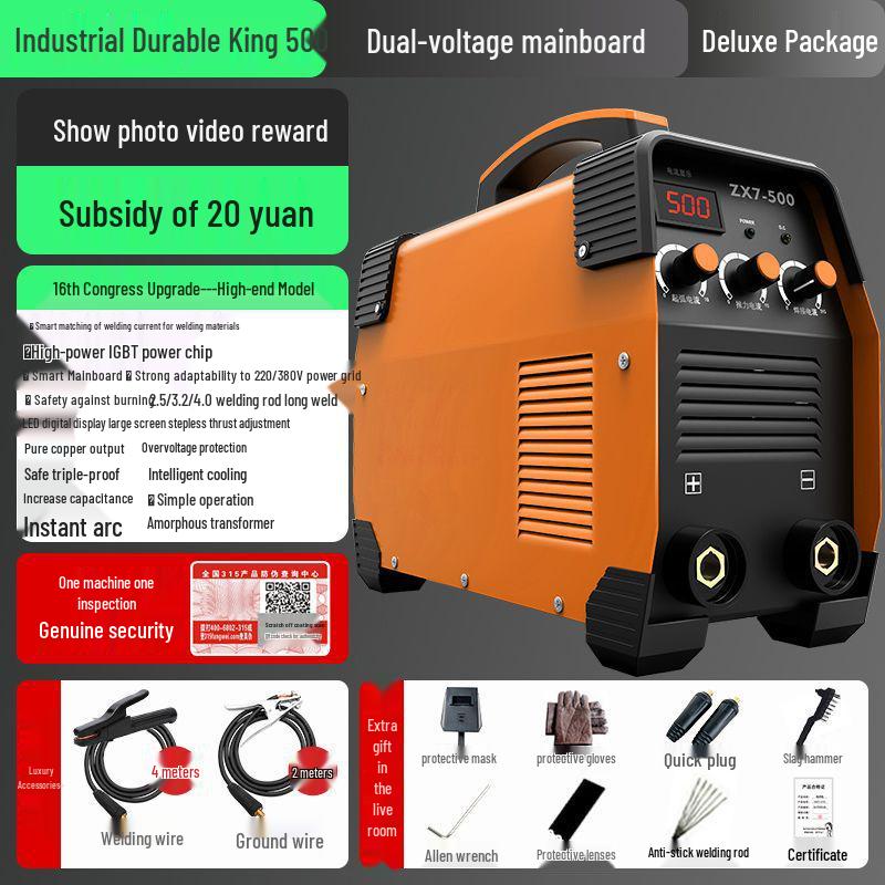 Portable 220V 315 Handheld Welding Machine - Compact Household DC Mini with All-Copper Components