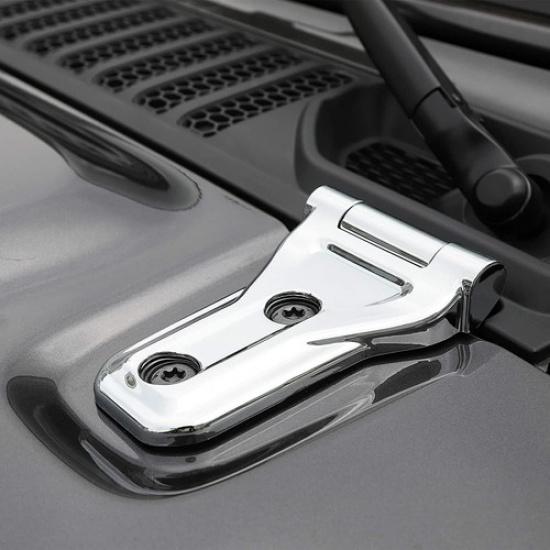 For 18+ JL JLU JT Jeep Wrangler Accessories Hood Hinge Cover Exterior Decor Kits