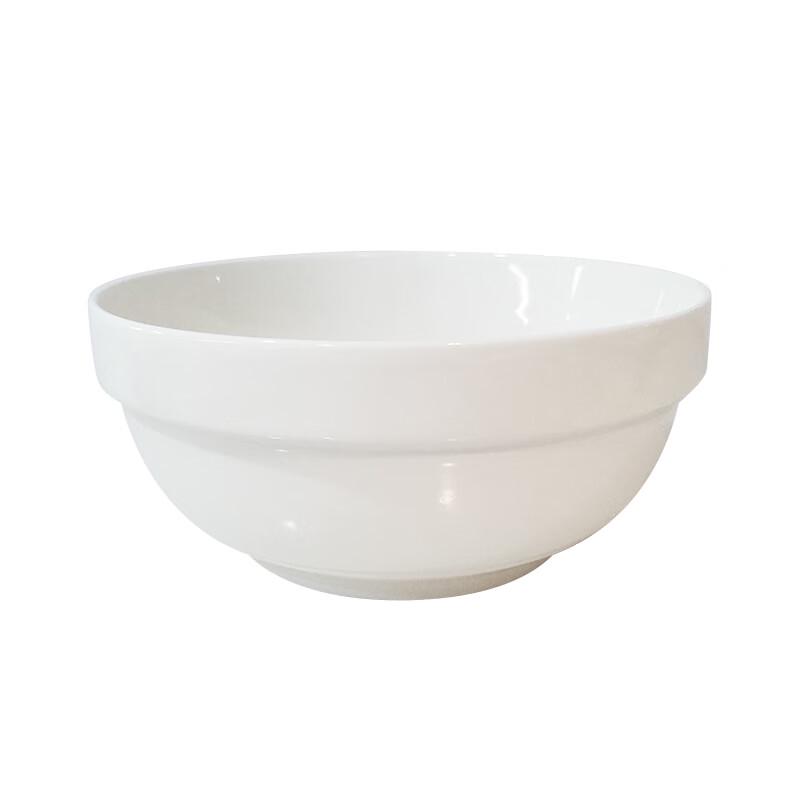 Deshangyuan 8-inch White Ceramic Bowl (10-Pack)