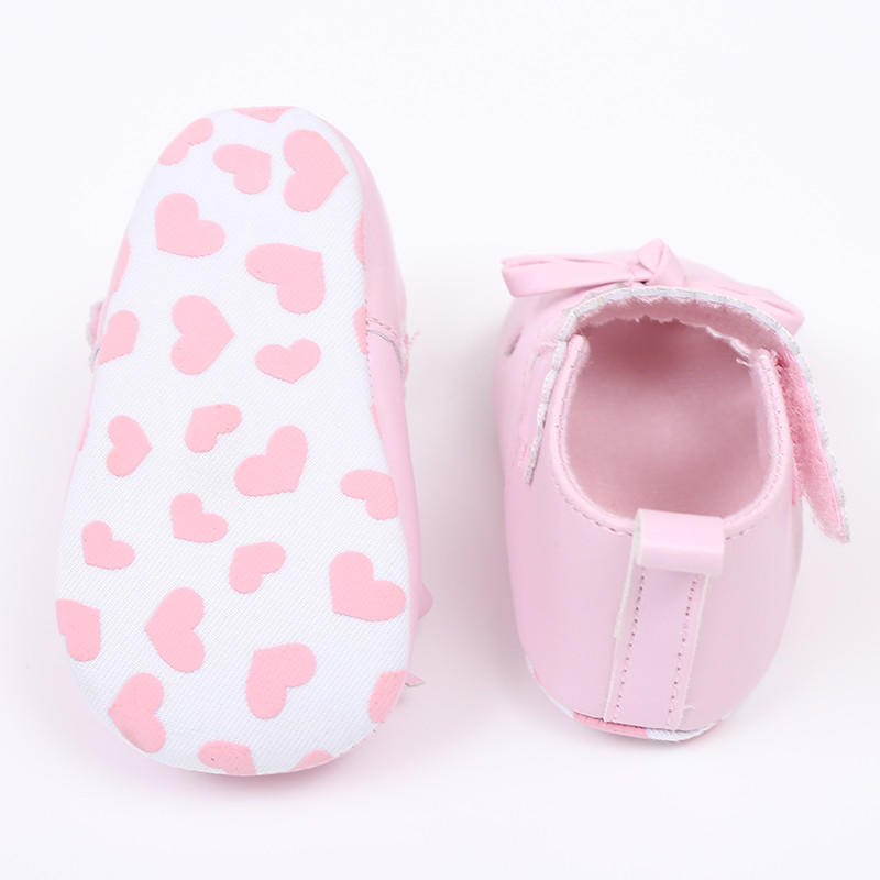 Newborn Infant Baby Girls Crib Shoes Soft Sole Anti-slip  Bowknot Shoes