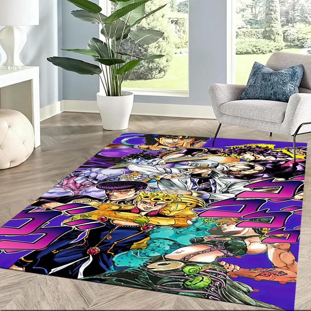 Jojo S Bizarre Adventure 5 Square rugs are a great choice for living rooms, bedrooms, home décor, and as gifts