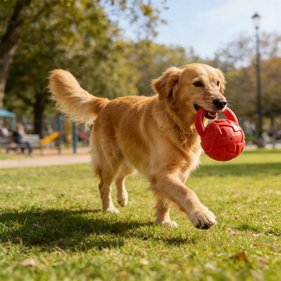 Pískací Kettlebell Hračka pro Psa Interaktivní Žvýkací Hračka pro Psa s Rukojeťí Hračka na Čištění Zubů pro Agresivní Žvýkače Psi Hra na aportování Venkovní Trénink