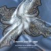 Shanghai Stories Baroque Starry Sky 100% Mulberry Silk Square Scarf