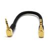 Car Headphone Splitter 3.5mm Male To Male AUX Cable 90 Degree Right Angle Cable Vehicle Stereo Equipment