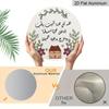 2D Flach, 1 Stück Rundes Aluminium-Hängeschild, Arabisches Zitat Haussegen Metall-Wandkunst, Florales & Niedliches Hausdesign, Langlebig-Einfach zu Installieren, Perfekt für