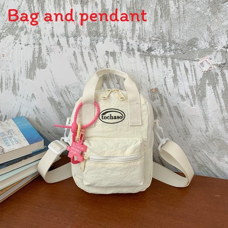 Color Simple Solid Letter Printed Children Single Shoulder Bag Pendant With
