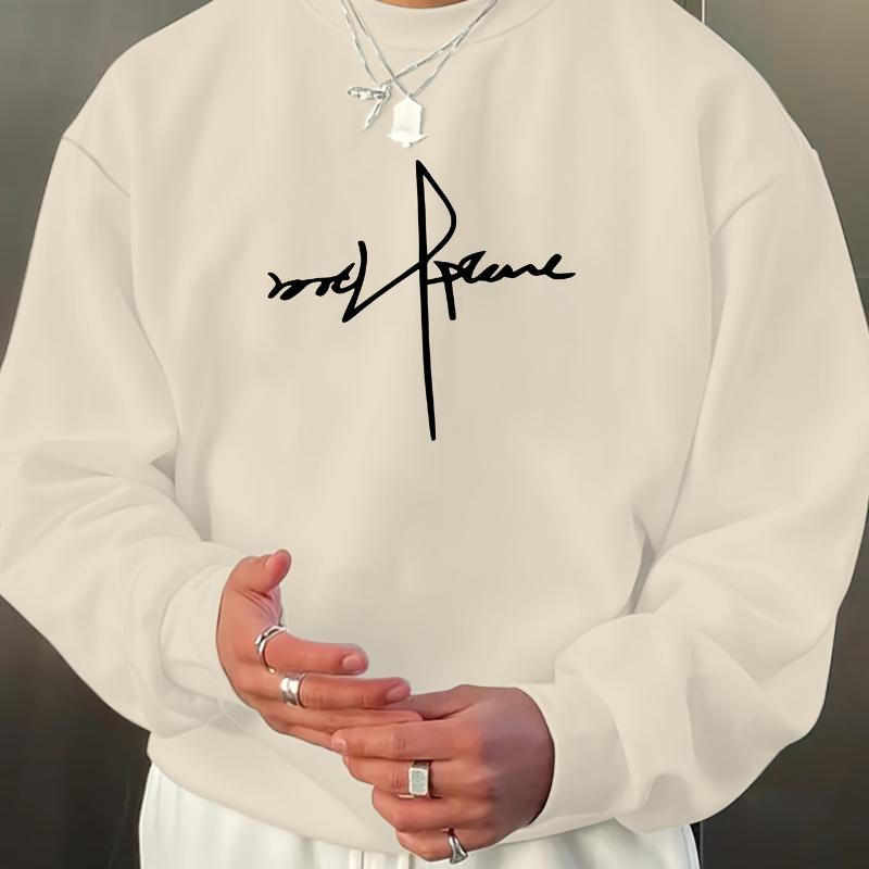 

Breathable, Ideal for Post-Workout & Lounge, Men s Crew Neck Sweatshirt XXL чорний