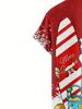 Santa Claus Vacation Retro Pattern 3D Print Men'S Fashion Casual Shirt Individual Hip-Hop Rock Street Hawaiian Shirt