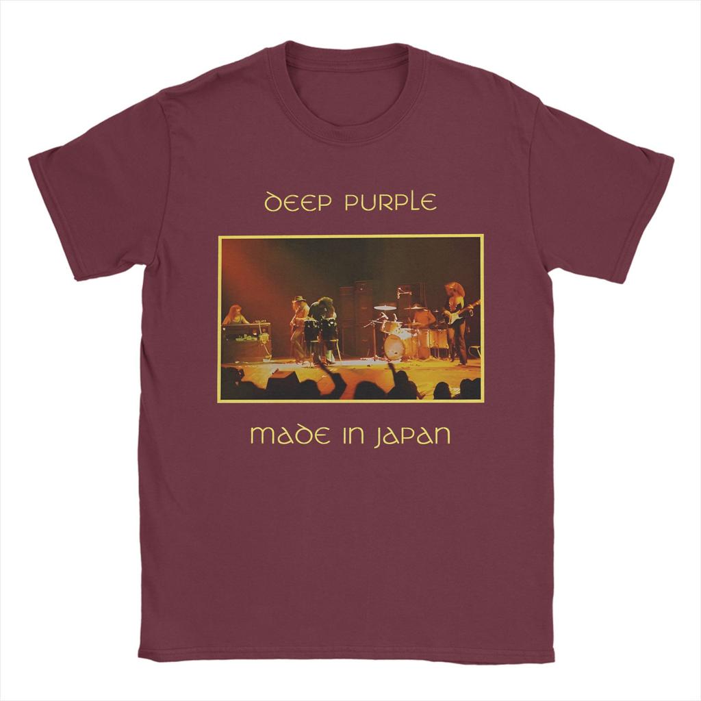 Men's Rock Band Deep Purple  Made In Japan T Shirt  Cotton Clothes Vintage Short Sleeve O Neck Tees Summer T-Shirt