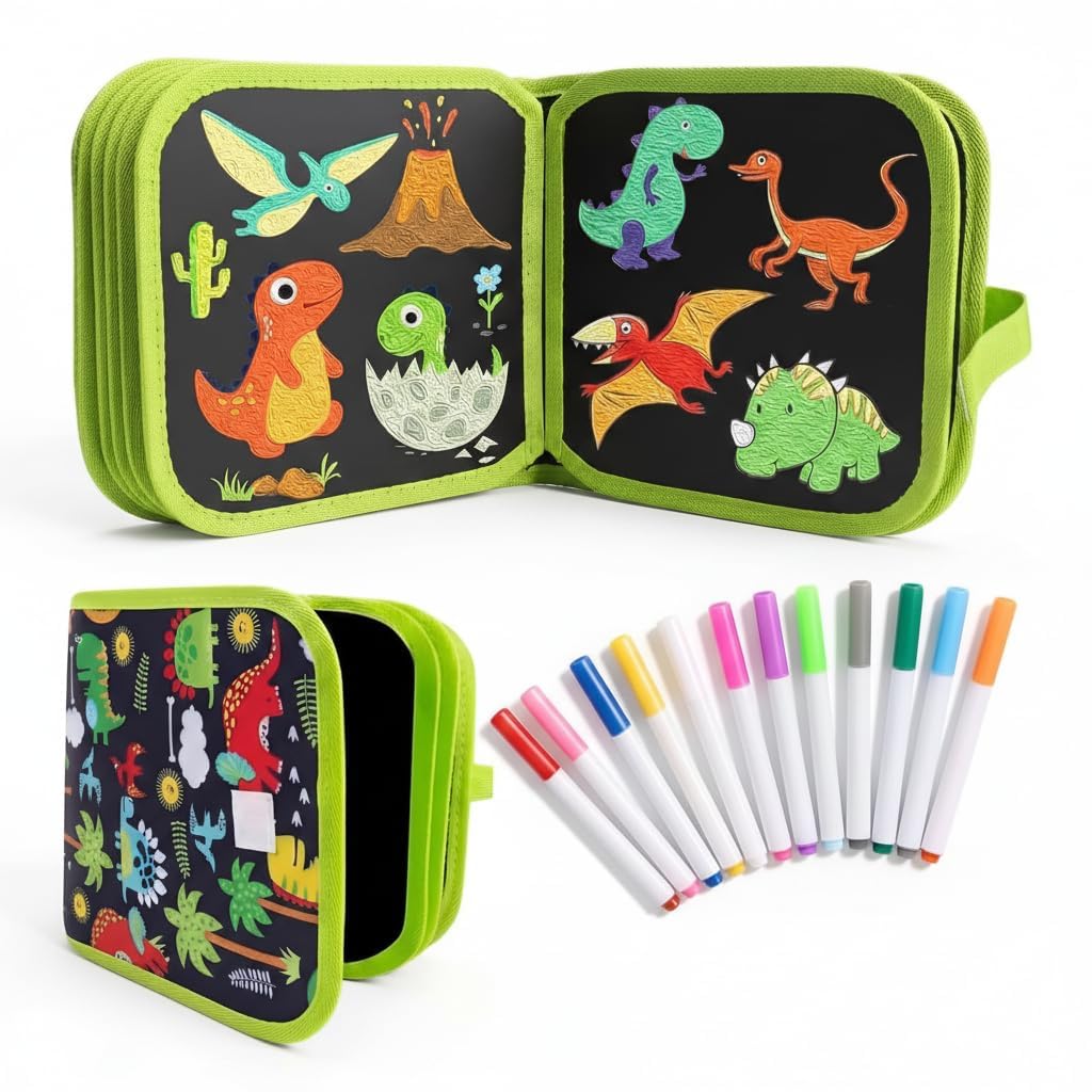 

Recluse Erasable Doodle Slate Painting Kit for Kids | Reusable Drawing Pads,Pen Chalk Painting Coloring Book Funny Toy Paintings |Drawing Book wi