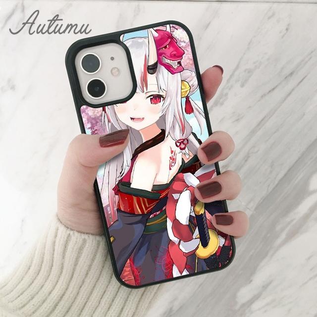 Nakiri Ayame Hololive Girl Phone Case for iPhone 11 12 13 14 Pro Max Mini XR XS SE 2020 6S 7 8 Plus Samsung Galaxy S21 S22 Cover