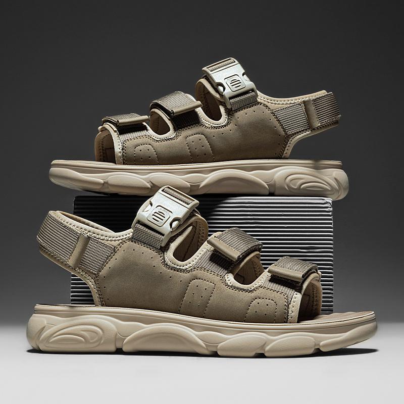 

Модный бренд Летние мужские сандалии Повседневная обувь Мужские Дышащие Пляжные сандалии Удобные для улицы, для ходьбы в воде, для путешествий, мужская обувь 44 хаки