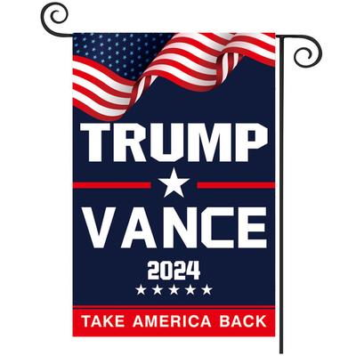 Trump Vance 2024 Garden Flag Double Sided Trump Vance Flags (Dark Blue)