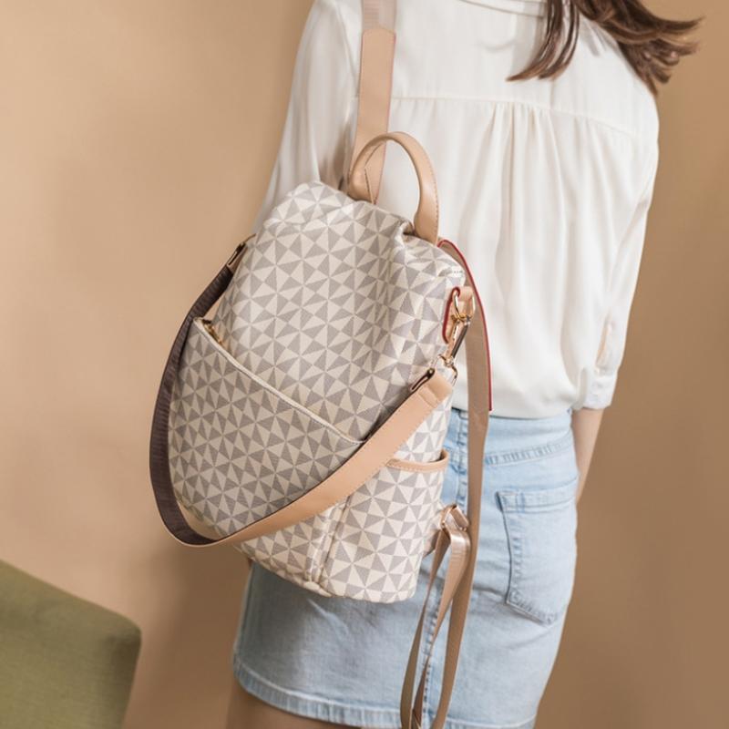 Роскошный модный рюкзак с принтом большой емкости для женщин из искусственной кожи — фото 3