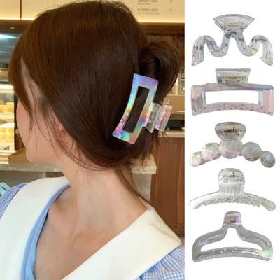 Haarklammer für Damen, transparentes Design, starker Halt, Haarspange für den Hinterkopf, groß