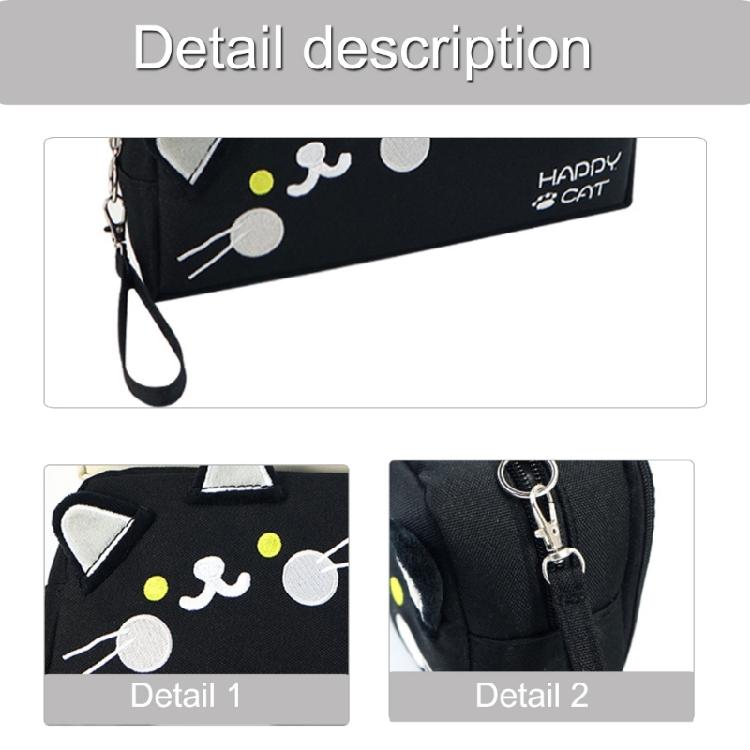 High Capacity Pencil Case 22x10cm Large Compartment Pencil Holder Organizers Travel Makeup Bag for School Office Supplie