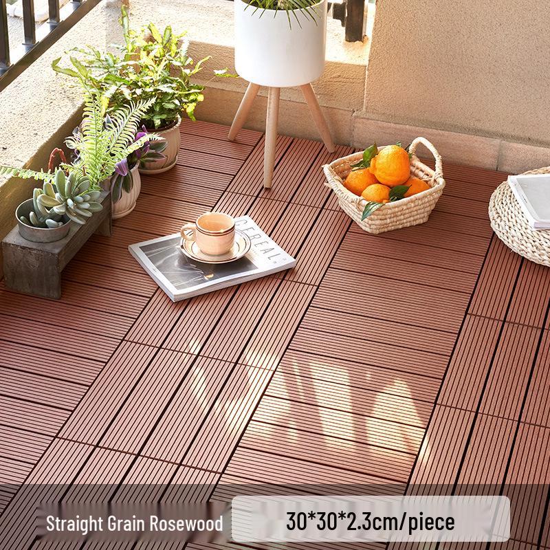 Wasserdichte, wartungsfreie WPC-Terrassendielen für Terrassen, Gärten und Balkone - Selbstverlegend und korrosionsbeständig