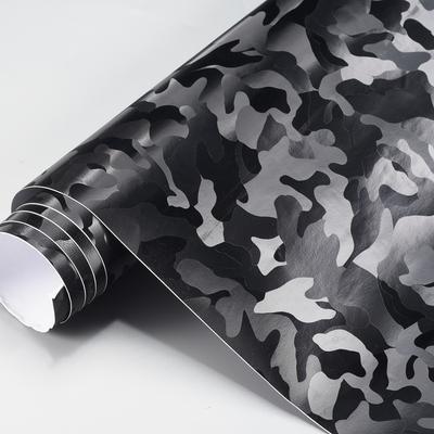3D Ghost Black kamuflážní vinylové fólie pro stylingové obtisky interiéru motocyklového auta Samolepící samolepka PVC samolepky