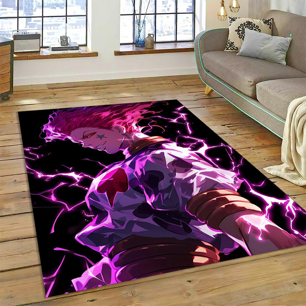 HXH Hunter X Hunter 3D Killua Zoldyck Cartoon Anime Carpet Rug for Living Room Bedroom Home Sofa Decoration,Non-slip Floor Mat