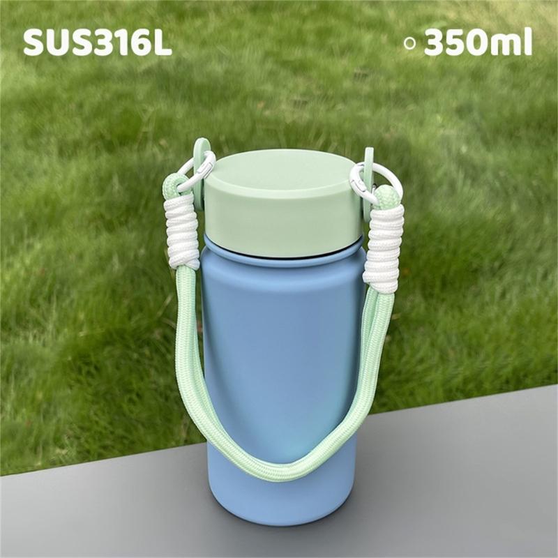 Thermosbekers 350ml Draagbaar Ontwerp met Handvat Lekvrij Geïsoleerde Tumblers Voor Sportschool Kantoor Dagelijks Gebruik