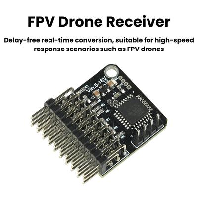 PPM-SBUS 8CH PWM Signal Converter Transmitter for CRSF PPM PWM SBUS Signal Conversion RC Drone Fpv Uav Receivers DC 5-18V 50Hz