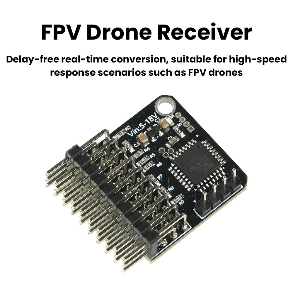 DC 5-18V 8-Channel Signal Converter PWM Conversion Module CRSF/PWM/SBUS/PPM Signal Conversion For FPV Drone Receiver