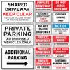 Restricted Parking Warning Metal Sign No Idling Turn Engine Off Private Driveway Guest Parking Parking At Your Own Risk Plaque